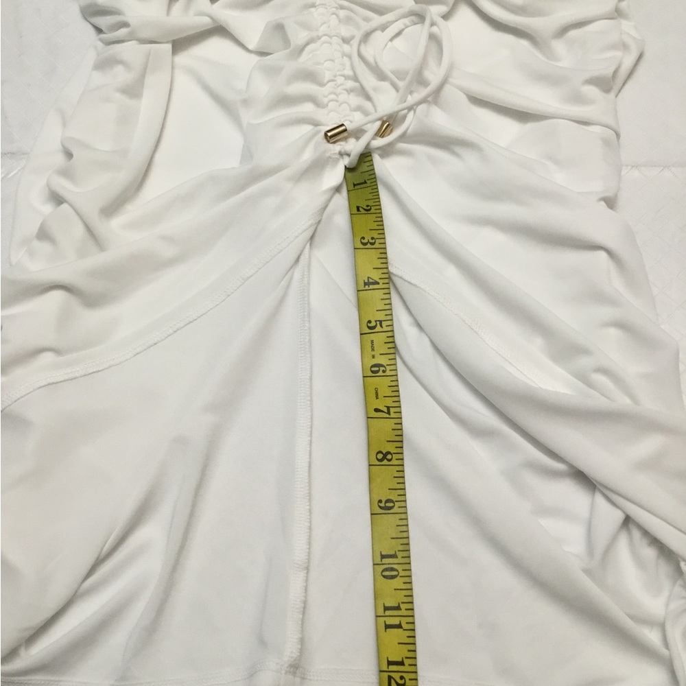 INC International Concepts White Strapless Ruched Dress - Picture 8 of 15